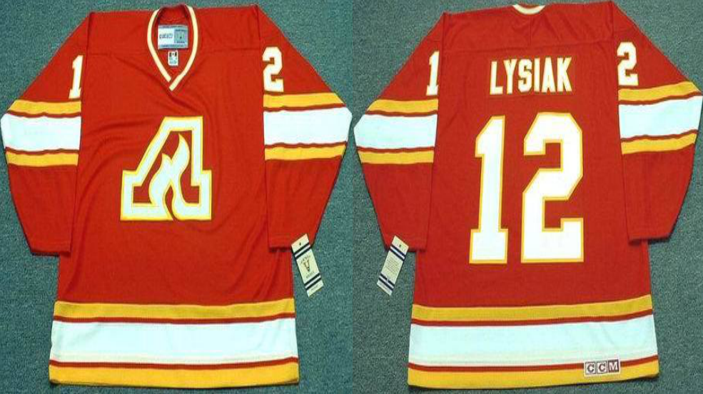 2019 Men Calgary Flames #12 Lysiak red CCM NHL jerseys->calgary flames->NHL Jersey